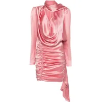 magda butrym robe courte à détails drapés - rose