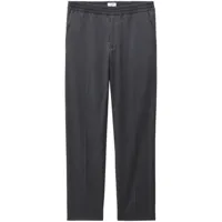 filippa k pantalon droit à taille élastiquée - gris