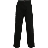 calvin klein jeans pantalon cargo à patch logo - noir