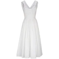alexander mcqueen robe évasée à design plissé - blanc