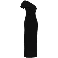 16arlington robe longue reatta à design à une épaule - noir