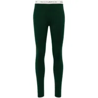 sporty & rich legging à taille logo - vert