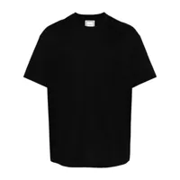 wooyoungmi logo-embroidered cotton t-shirt - noir