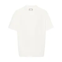 wooyoungmi t-shirt en coton à logo appliqué - tons neutres