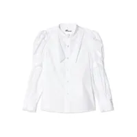 noir kei ninomiya chemise en coton à manches longues - blanc