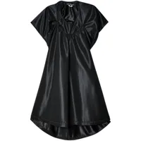 junya watanabe robe mi-longue à design drapé - noir