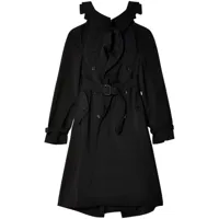 junya watanabe robe mi-longue style trench - noir