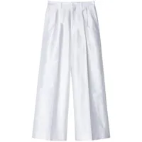 junya watanabe pantalon de tailleur en satin - blanc