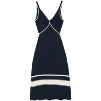 ports 1961 robe en maille à design sans manches - bleu