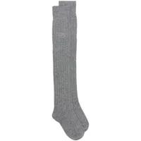prada chaussettes à logo brodé - gris