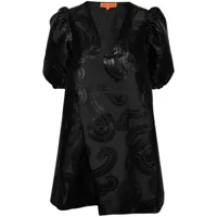 stine goya robe courte brethel à motif en jacquard - noir