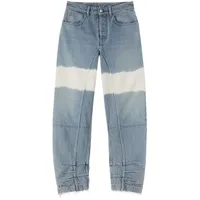 jil sander jean colour block à taille haute - bleu