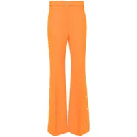 patou pantalon froncé à boutonnière latérale - orange