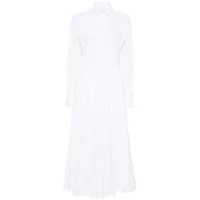 patou robe longue à taille élastiquée - blanc