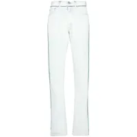 maison margiela jean à ceinture contrastante - blanc