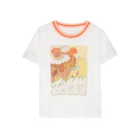 zimmermann kids t-shirt en coton junie à imprimé graphique - blanc