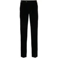 corneliani pantalon chino slim en velours côtelé - noir
