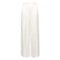 carine gilson pantalon de pyjama ample en soie - blanc