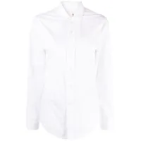 r13 chemise en coton à design superposé - blanc