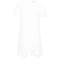 ermanno scervino robe courte à ornements en cristal - blanc