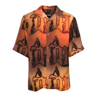 misbhv chemise à imprimé abstrait - orange