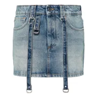 off-white jupe en jean à poches cargo - bleu