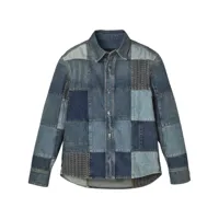 marc jacobs chemise en jean à design patchwork - bleu