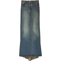 marc jacobs jupe évasée en jean à coupe longue - bleu