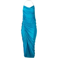 marc jacobs robe mi-longue à design drapé - bleu