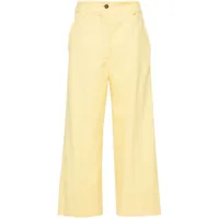 patou pantalon ample à fini texturé - jaune