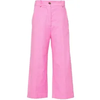 patou pantalon ample à fini texturé - rose
