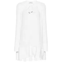 lanvin robe courte à design plissée - blanc