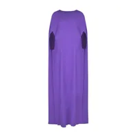 bernadette robe longue à design plissé - violet