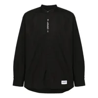 neighborhood chemise en coton à logo brodé - noir