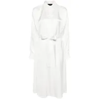fabiana filippi robe-chemise à taille ceinturée - blanc
