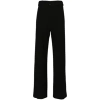 dries van noten pantalon ample à design plissé - noir