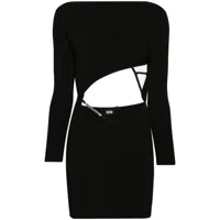 gcds robe courte à design asymétrique - noir