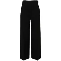 kenzo pantalon de costume à taille haute - noir