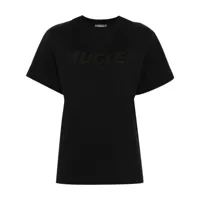 mugler t-shirt en coton à logo imprimé - noir