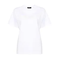 mugler t-shirt en coton à logo imprimé - blanc
