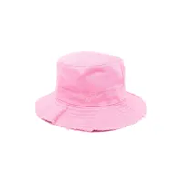jacquemus l'enfant chapeau à logo brodé - rose