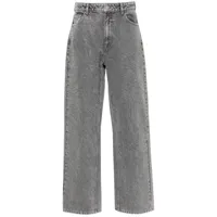 rotate birger christensen jean ample à taille haute - gris