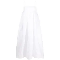 cecilie bahnsen robe vilma à coupe longue - blanc
