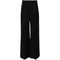 brunello cucinelli pantalon droit à design plissé - noir