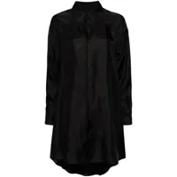 mm6 maison margiela robe-chemise à logo en jacquard - noir