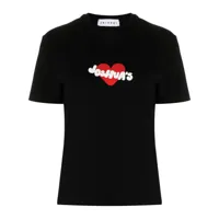 joshua sanders t-shirt en coton à logo imprimé - noir
