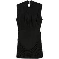 semicouture robe courte à design drapé - noir