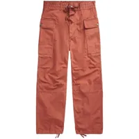 ralph lauren rrl pantalon droit en coton à poches cargo - orange