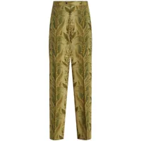 etro pantalon de tailleur à motif en jacquard - vert