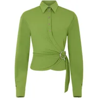 rabanne chemise à design drapé - vert